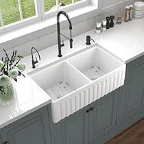 Home Depot Kitchen Lighting, Farm Kitchen Sink, Porcelain Kitchen Sink, Porcelain Kitchen, White Farmhouse Sink, Apron Front Kitchen Sink, Double Kitchen Sink, Fireclay Farmhouse Sink, Ikea Kitchen Design