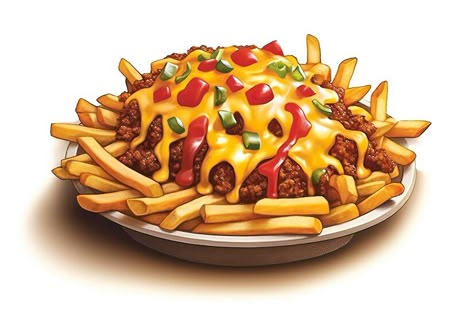 Premium AI Image | Chili cheese fries illustration Food illustrationGenerative AI Fries Illustration, Bacon Cheese Fries, Chili Cheese Fries, Kids Cooking Recipes, Food Artwork, Food Clipart, Food Illustration Art, Chili Cheese, Cheese Fries