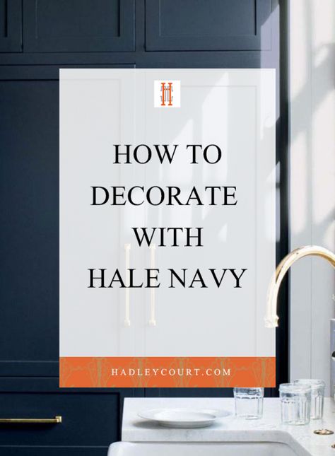 Benjamin Moore Hale Navy, Navy Paint Colors, Navy Blue Paint Colors, Hale Navy Benjamin Moore, Navy Accent Walls, Navy Inspiration, Navy Cabinets, Navy Blue Paint, Navy Bathroom