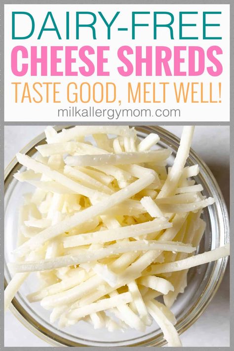 Dairy Free Shredded Cheese Brands | Milk Allergy Mom Food Finds Dairy Free Queso, Milk Allergy Mom, Non Dairy Cheese, Cheese Brands, Milk Allergy, Dairy Free Diet, Dairy Free Cheese, Chicken Bacon Ranch, Potato Skins