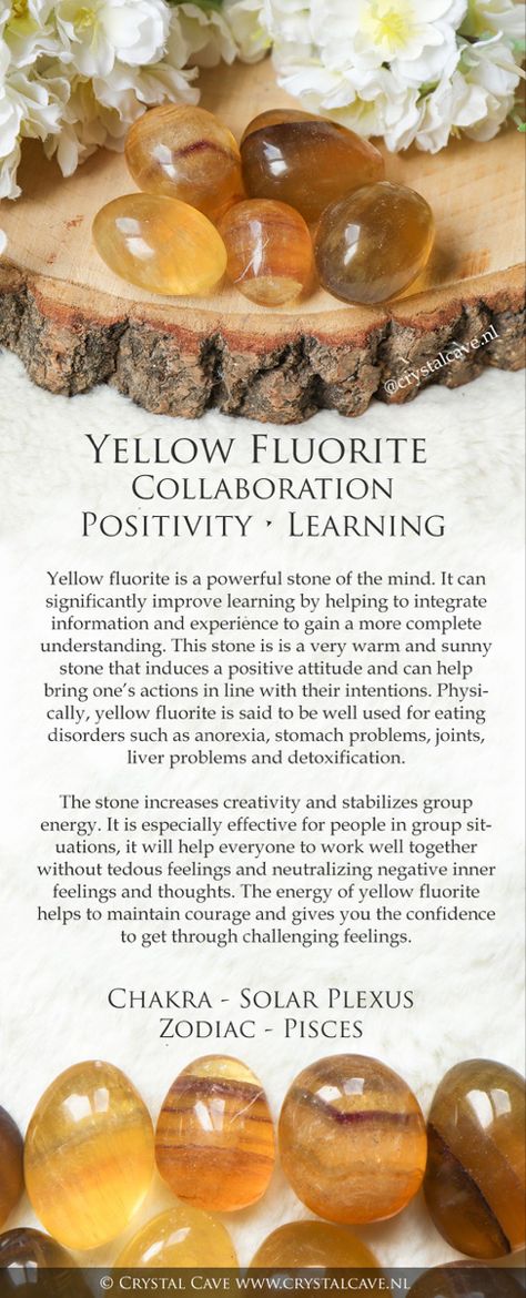 Fluorite Properties, Fluorite Jewelry, Crystal Healing Chart, Yellow Fluorite, Crystal Yellow, Fluorite Gemstone, Fluorite Bracelet, Fluorite Stone, Crystal Properties