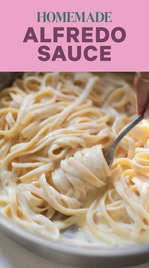 Creamy, silky, homemade Alfredo sauce! Perfectly smooth, wonderfully creamy, and paired with twirly pasta. Alfredo Sauce Easy, Salt And Lavender, Classic Alfredo Sauce, Homemade Fettuccine, Make Alfredo Sauce, Vegan Alfredo Sauce, Alfredo Sauce Recipe Homemade, Vegan Alfredo, Pasta Easy