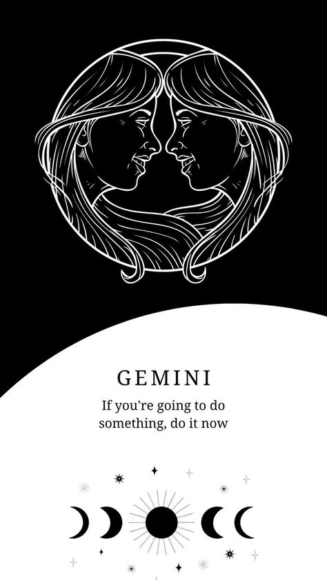 Black and white gemini zodiac phone wallpaper background Zodiac Phone Wallpaper, Planets Jupiter, Gemini Ascendant, Gemini Wallpaper, Birth Charts, Gemini Art, Chart Astrology, All Planets, Personality Characteristics