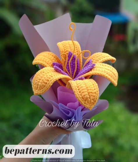 Free Crochet Patterns | Fun & Easy Projects | Crazy Ideas Rapunzel Flower Crochet Pattern, Tangled Flower Bouquet, Crochet Rapunzel Flower, Rapunzel Flower Crochet, Rapunzel Crochet Bouquet, Tangled Flower Diy, Crochet Tangled Flower, Tangled Crochet Bouquet, Rapunzel Bouquet