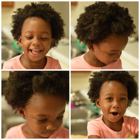 Discussing the hair care regimen of an African American toddler, Age 2!   Our routine consists of washing her hair every 7 - 10 days.  Wash day is prime time to do a twist out. Daily, if the hair is not styled in a twist out, braids, etc. then I'm using a detangler, moisturizer and a sealant (i.e., oil) to style her hair in ~10 - 15 minutes in the morning from detangler application to finished style.  Read more about what's done at night and to check out the list of products used. Hair Care Regimen, Natural Hair Care Tips, Toddler Hairstyles Girl, Twist Out, Toddler Age, African American Hairstyles, Toddler Hair