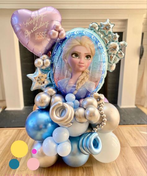 Birthday Party Frozen, Creative Birthday Party Ideas, Frozen Balloons, Frozen Birthday Theme, Elsa Birthday, Frozen Themed Birthday Party, Frozen Themed, Birthday Party Centerpieces, Frozen Theme