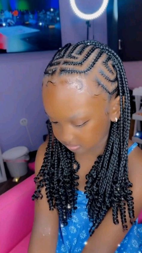 Hair Style For Children's, Girl Braids Hairstyles Kids Black Natural Braids, Braiding Hair Styles For Kids, Braided Hairstyles For Children, Hairstyle For Little Black Girls Braided, Hairstyles For Children Braids, Toddler Girls Hairstyles Black Braids, Kids Cornrows With Beads, Little Black Toddler Girl Braided Hairstyles