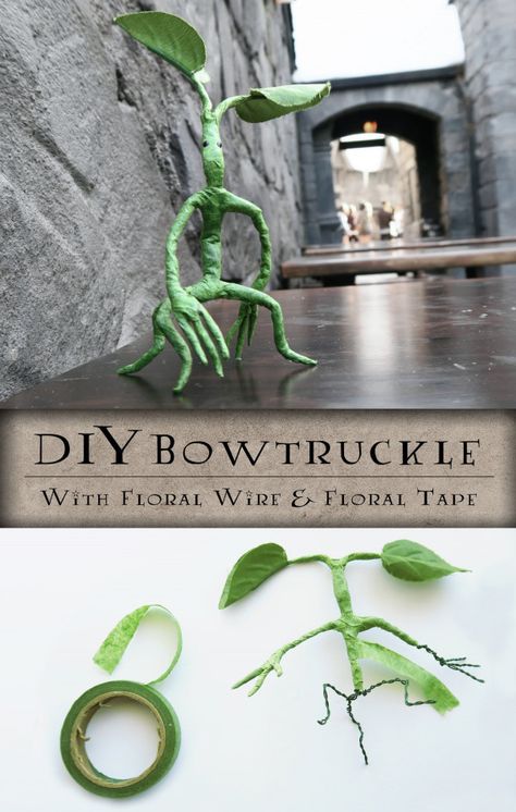 How to make a posable Pickett the Bowtruckle – Recycled Crafts Harry Potter Motto Party, Harry Potter Diy Crafts, Harry Potter Weihnachten, Harry Potter Christmas Decorations, Cheap Diy Halloween Decorations, Citate Harry Potter, Harry Potter Christmas Tree, Halloween Animatronics, Halloween 11