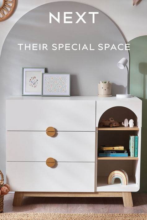 From storage to beds, we've got everything to create the sweetest space for little ones. Even their new changing station is about to get so much more adorable. Order now for next-day delivery.* (*T&Cs apply.) Baby Chest Of Drawers, Happy Nursery, Kids Furniture Design, Triple Wardrobe, Bedroom Chest Of Drawers, Children's Furniture, Corner Storage, Bedroom Chest, Nursery Furniture Sets