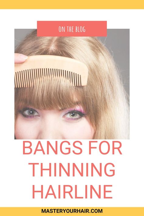 bangs for thinning hair, bangs for thinning hairline, Bangs For Thinning Hair, Thinning Hairline, Androgenic Alopecia, Receding Hair Styles, Bald Hair, How To Style Bangs, Hair Toppers, Thinning Hair, The Tools