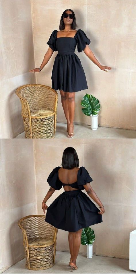 Black Short Dinner Gowns, Short Gathered Dress, Black Brunch Outfit Black Woman, Short Dinner Gowns, Short Gowns Classy, Chic Feminine Style, Dinner Gowns, Classy Short Dresses, Chic Dress Classy