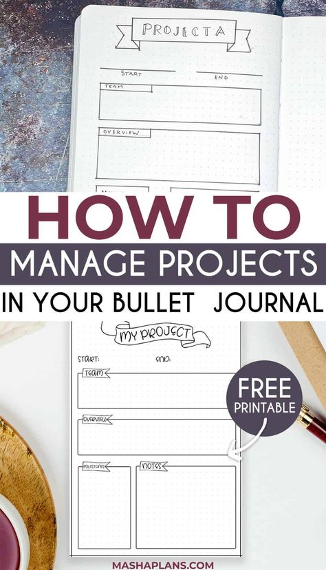 Bullet Journal Project Management, Bullet Journal Project Planning, Ideas For Project, Bullet Journal Work, Journal Business, Bullet Journal Key, Organization Bullet Journal, Project Management Templates, Work Journal