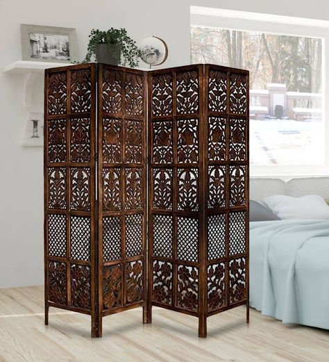 Partition Jali Design, Modern Jali Design, Wood Partition Modern, Wooden Divider, Room Divider Partition, Wood Partition, Jali Design, Wall Partition Design, Classy Rooms