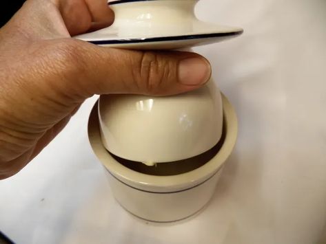 Using a Butter Crock: The Complete Guide - Delishably How To Use A Butter Bell, Butter Keeper Crock, Butter Bell Crock, French Butter Crock, Butter Bell, Butter Crock, Ceramic Butter Dish, Ceramic Bell, Market Ideas