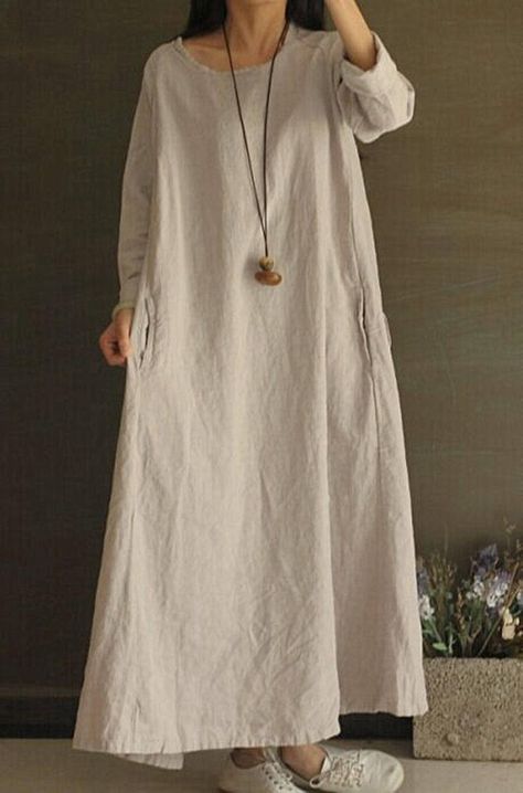 Long Sleeve Maxi Dress Casual, Outfit Recommendations, Modest Casual, Look Boho Chic, Flowery Wallpaper, Dress Maternity, Linen Fashion, Mode Casual, Winter Dress