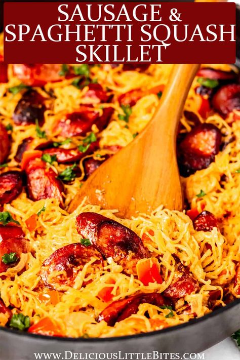 Kielbasa And Spaghetti Squash, Squash Recipes With Sausage, Chorizo And Spaghetti Squash, Spaghetti Squash Kielbasa Recipes, Spaghetti Squash With Chicken Sausage, Spaghetti Squash Italian Sausage, Spaghetti Squash Recipes With Sausage, Spaghetti Squash And Sausage Recipes, Spaghetti Squash Sausage Recipes