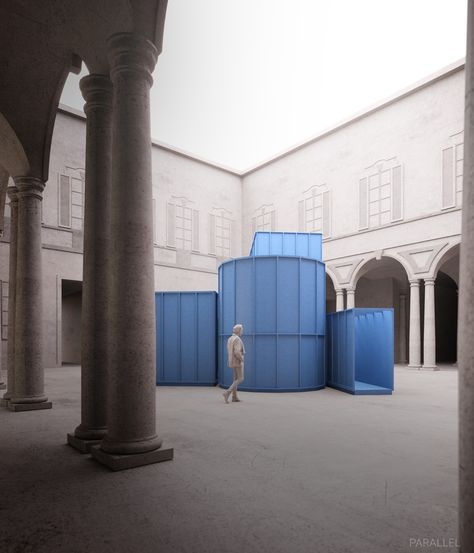 Gallery of Space Encounters Builds Temporary Museum for Milan Design Week - 1 Temporary Installation, Design Studio Space, Temporary Architecture, Pavilion Design, Temporary Structures, Vintage Industrial Style, Adaptive Reuse, Milan Design, Lighting Design Interior