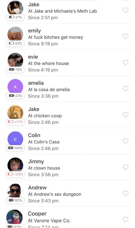 Life360 Group Names For Friends, Funny Location Names For Find My Friends, Cute Life 360 Circle Names For Couples, Funny Life360 Circle Names, Vsco Name Ideas, Life360 Group Names For Couples, Funny Names For Iphone, Life360 Names For Home, Funny Names For Home On Life 360