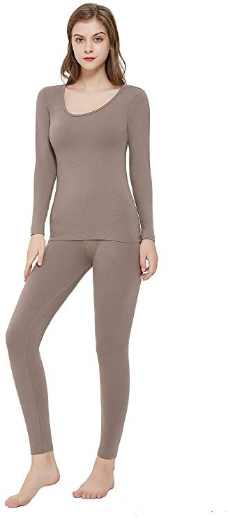 Vinconie Women Thermal Underwear Womens Thermals Set Base Layer Thermal Leggings Grey at Amazon Women’s Clothing store Thermal Clothes, Winter Wear Women, Thermal Leggings, Womens Thermal, Long Johns, Pretty Style, Winter Outfits Women, Amazon Women, Winter Wear