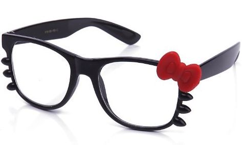 PRICES MAY VARY. FREE Soft Pouch Included UV400 Protection, Blocks Harmful Rays Polycarbonate Lenses: Impact Resistant, Lighter, Scratch Resistant, UV Protection High Quality & High Fashion Hello Kitty Glasses, Cute Glasses Frames, Emo Accessories, Dream Items, Scene Aesthetic, Clear Lens Glasses, Amazon Wishlist, Kawaii Goth, High Fashion Women