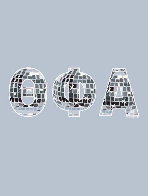 Sorority Founders Day Shirts, Disco Ball Sorority Paddle, Disco Sorority Shirt, Theta Phi Alpha Graphic, Sorority Logo Design, Sorority Artwork, Alpha Phi Graphic, Kappa Alpha Theta Canvas, Axo Merch