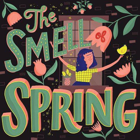 Spring! by Mary Kate McDevitt Mary Kate Mcdevitt, Different Alphabets, Hand Lettering Inspiration, Illustration Quotes, Types Of Lettering, Cool Lettering, Favorite Season, Mary Kate, Lettering Quotes