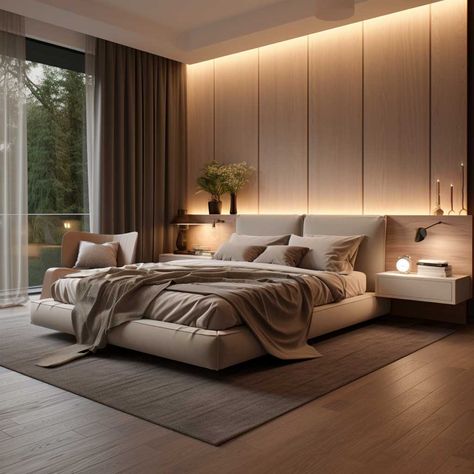 Neutral Master Bedrooms With Pop Of Color, Japandi Bedroom, Bedroom 2024, Luxury Room, 2024 Ideas, Modern Luxury Bedroom, Luxurious Hotel, تصميم للمنزل العصري, Bloxburg Ideas