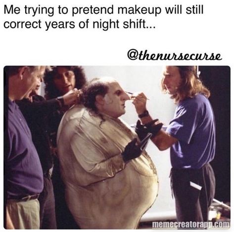 Danny Devito Penguin, Lab Humor, Pretend Makeup, Nurse Rock, Danny Devito, Nursing Memes, Future Nurse, Medical Humor, Lights Camera Action