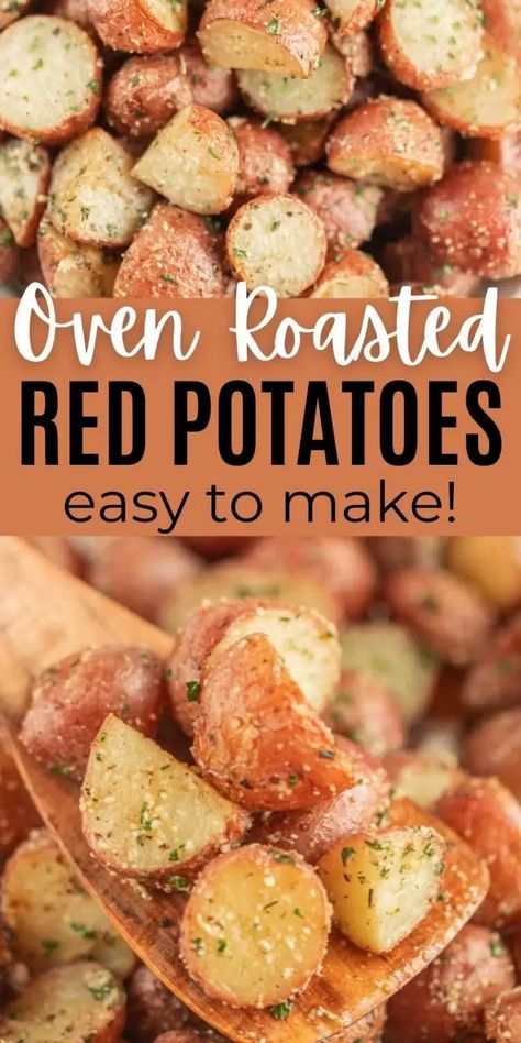 Easy Red Potato Recipes, Red Potatoes Oven, Red Skin Potatoes Recipe, Roasted Red Skin Potatoes, Roasted Baby Red Potatoes, Boiled Red Potatoes, Baked Red Potatoes, Oven Roasted Red Potatoes, Cooking Red Potatoes