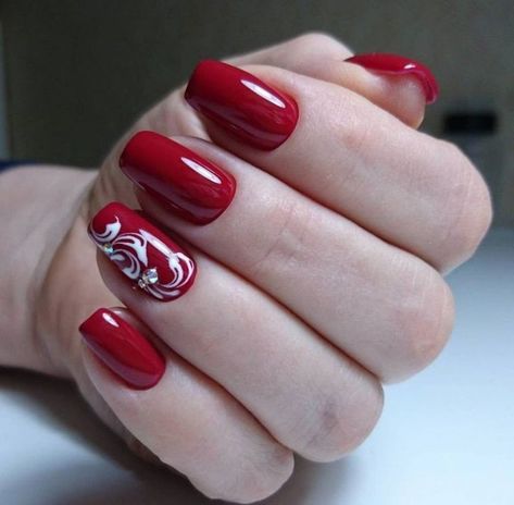 Amazing Easter acrylic Nails Ideas | Nail ideas designs for summer 2023 | Spring Nail Art Gel Elegant Red Nails Classy, Crimson Red Nails, Cny Nails, Red Nail Art Designs, Latest Nail Designs, Manicure Nail Designs, Red Polish, February Nails, Fancy Nails Designs