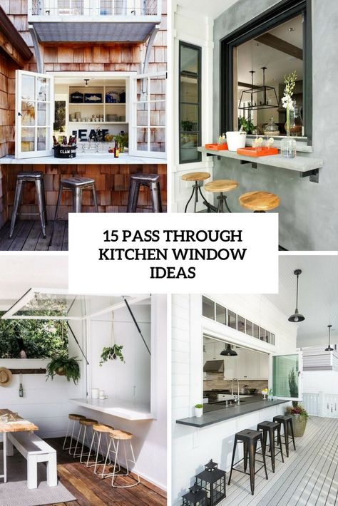 pass through kitchen window ideas cover Pass Through Window Kitchen, Kitchen Pass Through Ideas, Kitchen Pass Through Window, Pass Through Kitchen, Kitchen Window Bar, Kitchen Window Ideas, Kitchen Garden Window, Kitchen Pass Through, Kitchen Pass