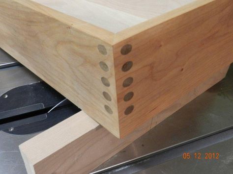 How to Build a DIY Wood Hall Table | Dowelmax Diy Hall Table, Carpentry And Joinery, Woodworking Box, Diy Drawers, Woodworking Joinery, Wood Joints, Woodworking Joints, Wood Joinery, Woodworking Workshop