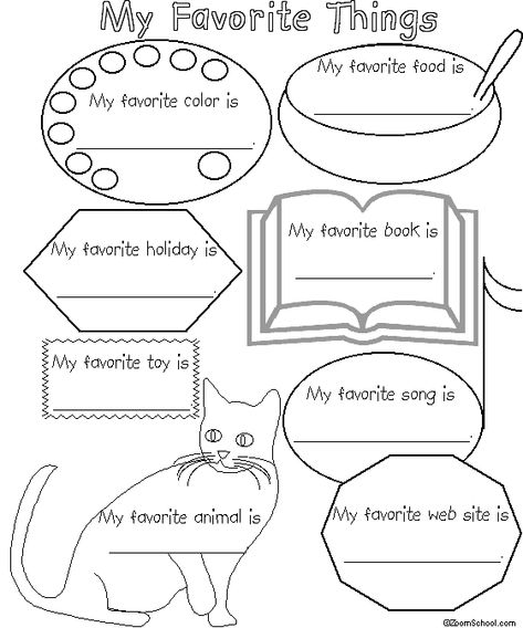 Favorite Things Worksheet About Me Printable, Elementary Special Education Activities, Me Preschool Theme, Classroom Wishlist, All About Me Printable, All About Me Book, All About Me Preschool, About Me Activities, Special Education Activities