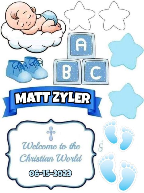 Baby Boy Baptismal Cake Topper Printable, Baby Boy Christening Cake Topper Printable, Baptismal Cake Topper Boy Printable, Christening Cake Toppers Boy Printable, Happy 1st Birthday Cake Topper, Welcome To The Christian World Topper, Christening Topper Printable, Happy Christening Cake Topper Printable, Baby Boy Cake Topper Printable