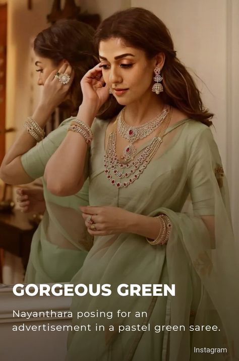 Pastel Green Silk Saree, Pastel Green Saree, Pastel Green Dress, Wedding Suggestions, Lehenga Jewellery, Bridal Sarees South Indian, Green Lehenga, Kids Dress Patterns, Engagement Cakes