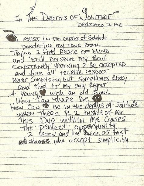 2Pac – In the Depths of Solitude: Dedicated 2 Me Tupac Shakur Poems, Tupac Poetry, 2pac Poems, Tupac Poems, Tupac Art, 2pac Quotes, Tupac Quotes, 2 Pac, Swag Quotes