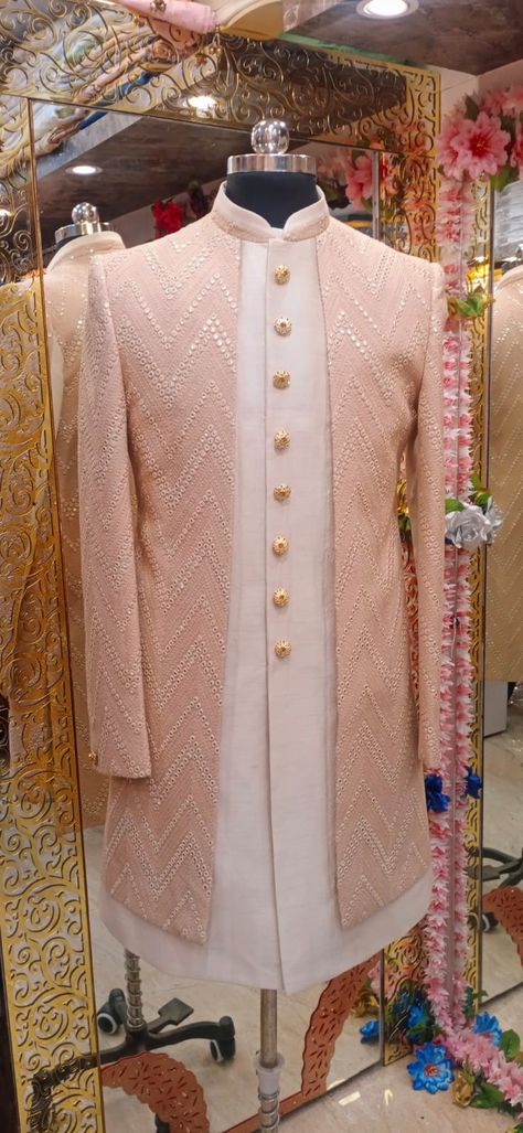 9819925647 Sadri Kurta For Men New, Wedding Dress For Men Suits, Gents Traditional Wear Indian, Latest Sherwani Designs For Men, Groom Outfit For Sangeet, Wedding Outfit For Groom Indian, Mens Ethnic Wear Wedding Indian Groom, Groom Kurta Indian Weddings, Long Koti Kurta For Men