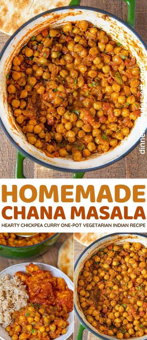 Easy East Indian Recipes, Not Spicy Indian Food, Vegetarian Recipes Dinner Chickpeas, Chana Masala Chickpeas, Indian Food Recipes Chickpeas, Indian Veggies Recipe, Chickpea Indian Curry, Vegan Chana Masala Recipe, Healthy Chana Masala