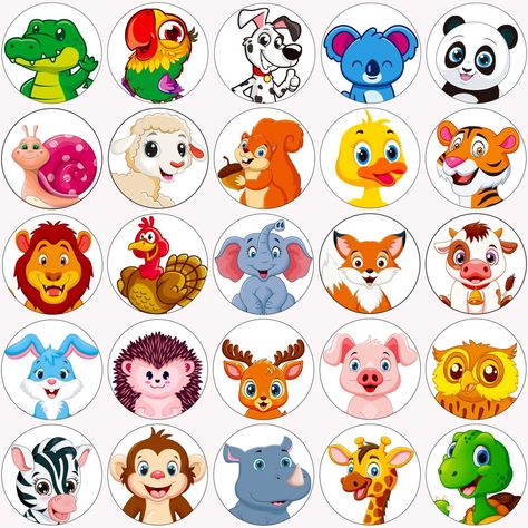 PRICES MAY VARY. Include: 625 Pcs in 25 designs in 25 sheet (25PCs each). Pattern covers Dog, Panda, Tiger,Cow, fox etc. Large Size! each measures 1.5” in diameter. Exquisite Design: These animal stickers feature 25 unique designs, each combining cute animal illustrations with colorful. Children will be drawn to the vibrant colors, gaining a sense of accomplishment as they receive these stickers as rewards. Premium Quality: premium animal sticker plus high-quality glue, keep your decor bright an