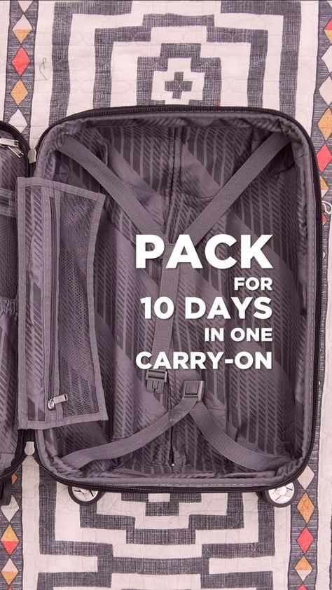 Pack For 10 Days, Suitcase Packing Tips, Travel Packing Checklist, Travel Life Hacks, Packing Hacks Clothes, Travel Bag Essentials, Packing Clothes, Travel Essentials Men, Light Travel