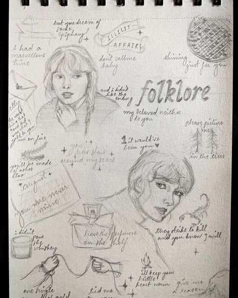 Taylor Swift Drawings Pencil, Taylor Swift Aesthetic Drawing Easy, Taylor Swift Sketch Reputation, Taylor Swift Song Lyrics Drawing, Taylor Swift Sketches Aesthetic, Folklore Doodles Taylor Swift, Taylor Swift Album Doodles, Taylor Swift Drawings Aesthetic, Taylor Swift Easy Drawing Ideas