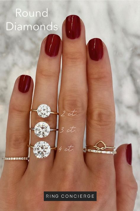 Round Diamond Carat Sizes, 3 Carat Tiffany Engagement Ring, Karat Ring Size Chart, 3 Carat Gold Engagement Rings, Round Carat Sizes On Hand, 4 Carrot Diamond Ring, 3 Carat Round Engagement Rings, 3 Carat Round Solitaire Engagement Ring, Lab Diamond Engagement Ring 2 Carat