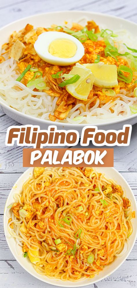 Palabok Recipe Filipino Food, Palabok Recipe, Sinigang Recipe, Filipino Noodles, Pancit Recipe, Noodle Recipes Easy, Filipino Foods, Hearty Dinner Recipes, Noodle Dish