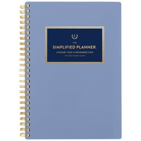 Jot down appointment times, to-do's deadlines, reminders and more within the 2025 Simplified by Emily Ley for AT-A-GLANCE Weekly/Monthly Planner. Utilize lined spreads to make the most of week. Boasts 2 pages per week with ruled planning space and circles to check off completed tasks. Includes 2 pages per month with unruled daily blocks, a lined to-do section and a simplicity tip. Special pages include The Process of Simplifying, How to Use the Planner, Simplicity Challenge, a bucket list, a hol Simplicity Challenge, Emily Ley Simplified Planner, Simplified Planner, Emily Ley, Simple Planner, Note Sheet, January To December, Holiday List, Weekly Monthly Planner