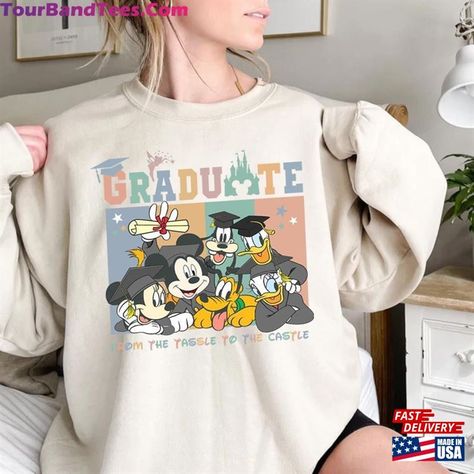 Grad Nite Disneyland Outfit, Disney Grad Shirts, Graduation Disney Shirts, Senior Disney Shirts, Friends Graduation, Disney Graduation, Grad Trip, Disney Fits, Grad Shirts