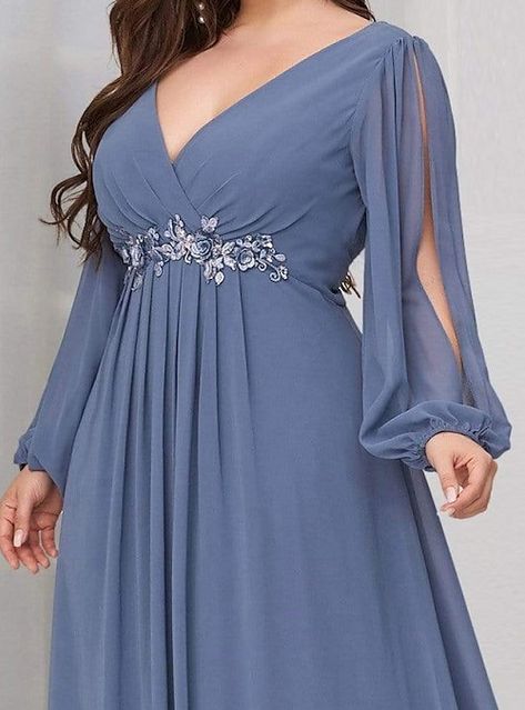 Plus Formal Dresses, Plus Size Evening Dresses, Plus Size Evening Gown, Long Dress Plus Size, Sukienki Plus Size, Evening Dresses With Sleeves, Plus Size Party Dresses, Long Sleeve Dress Formal, Chiffon Evening Dresses