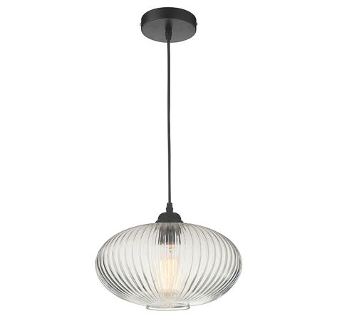 Fine Art Lighting, Glass Pendant Ceiling Light, Glass Globe Pendant Light, Art Lighting, Globe Pendant Light, Cfl Bulbs, Ribbed Glass, Globe Pendant, Clean Modern