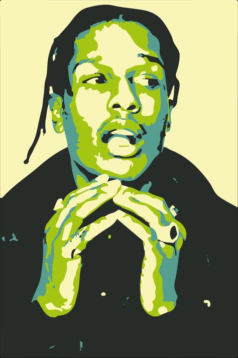 ASAP Wallpaper: Instantly Elevate Your Device's Look with Stylish Backgrounds Asap Wallpaper, Artist Background, Monochromatic Portrait, Monochromatic Painting, Arte Do Hip Hop, Best Wallpaper Hd, Rapper Art, Kunst Inspiration, Pop Art Portraits