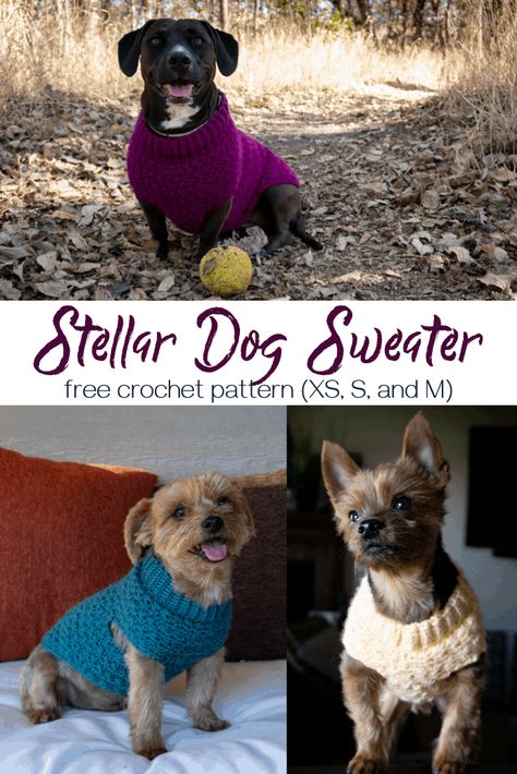 Knit Dog Sweater Pattern, Dog Sweater Crochet, Crochet Dog Sweater Free Pattern, Knitted Dog Sweater Pattern, Knitting Patterns Free Dog, Large Dog Sweaters, Crochet Dog Clothes, Dog Sweater Crochet Pattern, Pet Sweaters