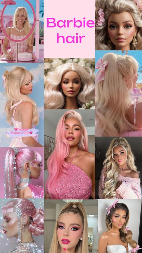 #hair #hairinspo #hairstyles #barbie #barbiecore #pretty #girlie #styleinspo #cute Barbie Look, Fashion Trend Board, Barbie Hair, Barbie Dream, Dream Hair, Gorgeous Hair, Your Aesthetic, Hair Inspo, Fashion Beauty